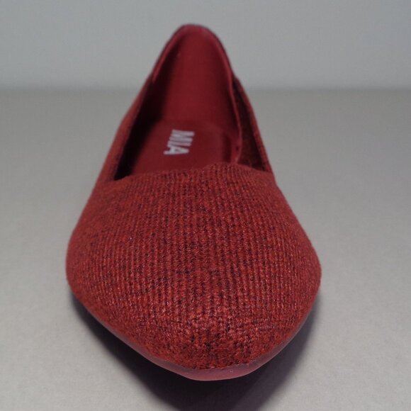 Mia Size 6.5 M KERRI Wine Textile Slip On Flats / Loafers New Women's Shoes - Picture 6 of 16